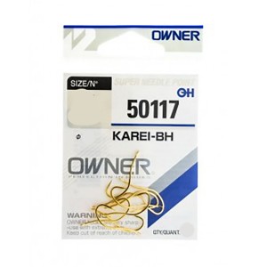 OWNER Крючок Karei BH gold №1 7шт Крючок фидер.поплавок OWNER