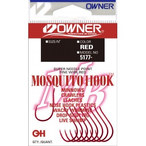 OWNER Крючок Mosquito Hook red №1 8шт