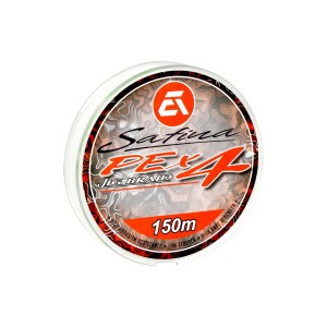 AZURA Шнур плетеный Safina PE Х4 II 150м Lime Green 0.094мм 2.3кг 5lb