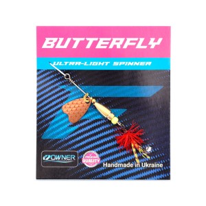 FLAGMAN Блесна Butterfly 1.1г лепесток медь красная муха