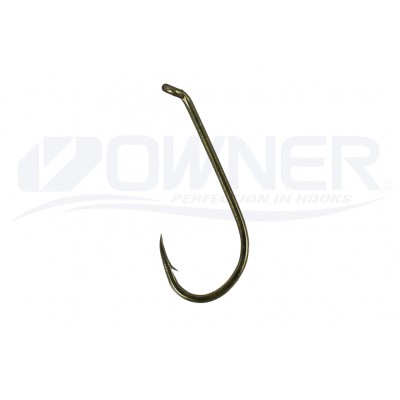 OWNER Крючок Tenkara Down w/eye brown №14 12шт