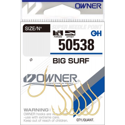 OWNER Крючок Big Surf gold №5 8шт