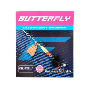 FLAGMAN Блесна Butterfly 1.1г лепесток медь черная муха