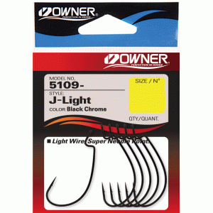 OWNER Крючок J - Light Worm Hook BC №4 6шт