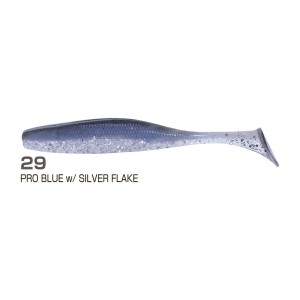 OWNER Виброхвост Juster Shad JRS-105 4.2" #29 Pro Blue w/Silver Flake 10.5см 7шт