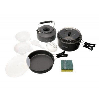 CARP PRO Набор посуды Camping Cookware Set в чехле из анодированной стали