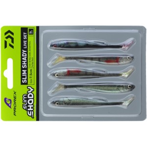DAIWA Мягкая приманка PX Real Slim Shady Live Color Set 7,5см 5шт