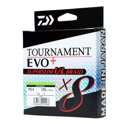 DAIWA Шнур Tournament Braid x8 Superslim PE 0,5 135м 6,4кг EVO