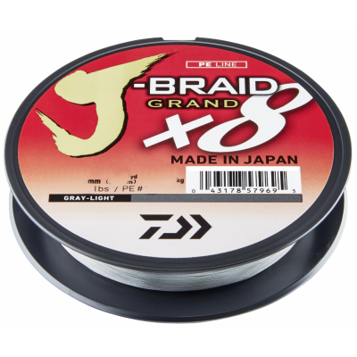 DAIWA Шнур J-Braid Grand x8 135м Light Grey 0,18мм 12,5кг