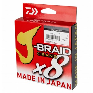 DAIWA Шнур J-Braid Grand x8 135м Light Grey 0.18мм 12.5кг