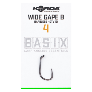 KORDA Крючок Basix Wide Gape №4 без бородки 10шт