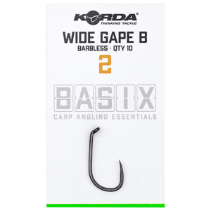 KORDA Крючок Basix Wide Gape №2 без бородки 10шт