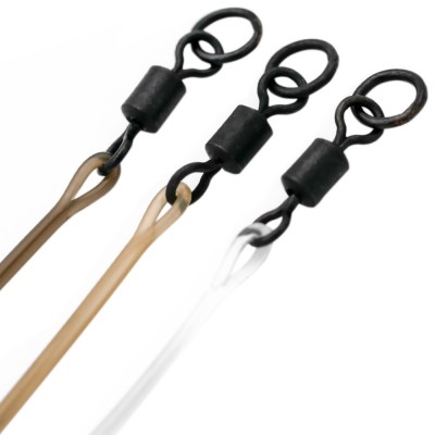 KORDA Поводковый материал Dark Matter Ring Swivel Gravel 30lb 30см