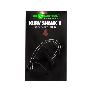 KORDA Крючок Kurv Shank-X №4 с бородкой 10шт