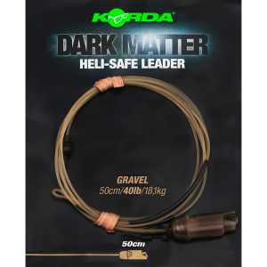 KORDA Монтаж готовый Dark Matter Leader Heli Safe 0.5м Gravel 40lb