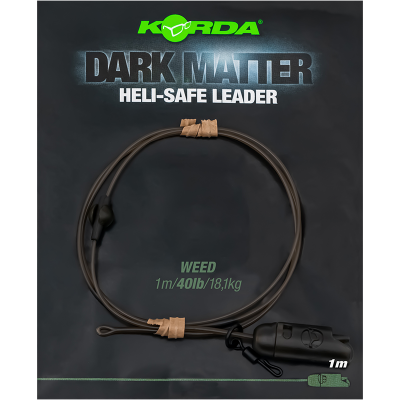 KORDA Монтаж готовый Dark Matter Leader Heli Safe 1м Weed 40lb