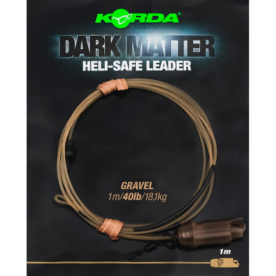 KORDA Монтаж готовый Dark Matter Leader Heli Safe 1м Gravel 40lb