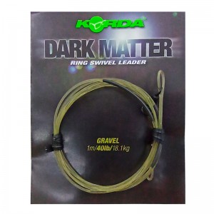 KORDA Монтаж готовый Dark Matter Leader №8 Ring Swivel Gravel Khaki 40lb 1м