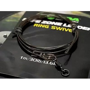 KORDA Монтаж готовый Dark Matter Leader №8 Ring Swivel Silt Brown 40lb 1м