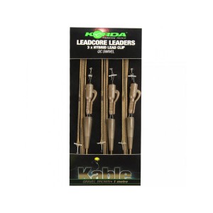 KORDA Монтаж готовый Leadcore Leaders Hybrid Lead Clip QC Swivel Gravel 1м