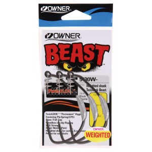 OWNER Крючок Weighted Beast With Twist Lock BC №10/0 2шт Крючок USA модели OWNER