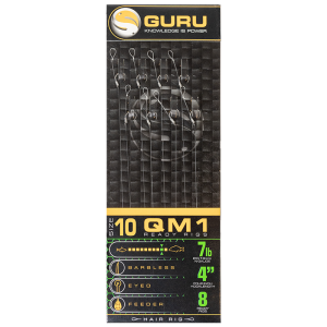 GURU Поводок готовый QM1 Standard Hair 4" №10 0.19мм