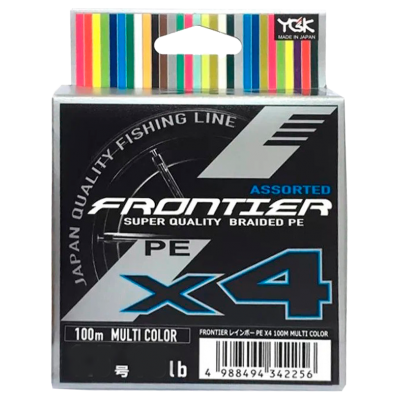 YGK Шнур плетеный Frontier X4 Multicolor 100м #0.8