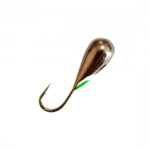 DS FISHING Мормышка свинцовая капля удлиненная 0.75г черный никель