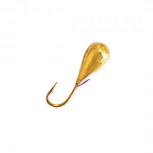 DS FISHING Мормышка свинцовая капля удлиненная 0.75г золото
