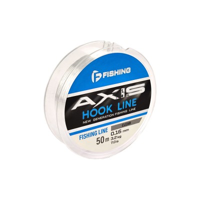 F-FISHING Леска Axis Hook Line Clear 50м 0,16мм 3,5кг/7,7lb F-FISHING Леска Axis Hook Line Clear 50м 0,16мм 3,5кг/7,7lb