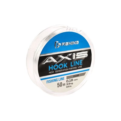 F-FISHING Леска Axis Hook Line Clear 50м 0,18мм 4,5кг/9,9lb F-FISHING Леска Axis Hook Line Clear 50м 0,18мм 4,5кг/9,9lb