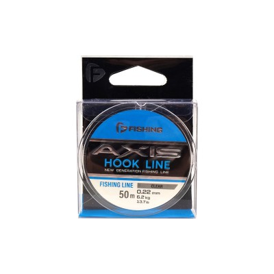 F-FISHING Леска Axis Hook Line Clear 50м 0,22мм 6,2кг/13,7lb F-FISHING Леска Axis Hook Line Clear 50м 0,22мм 6,2кг/13,7lb