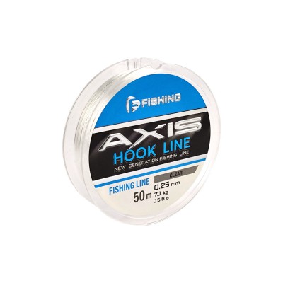 F-FISHING Леска Axis Hook Line Clear 50м 0,25мм 7,5кг/16,6lb F-FISHING Леска Axis Hook Line Clear 50м 0,25мм 7,5кг/16,6lb