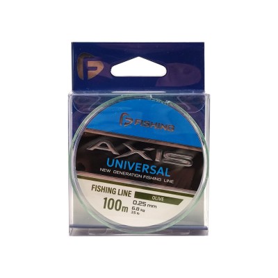 F-FISHING Леска Axis Universal Line Olive 100м 0,25мм 6,8кг/15lb F-FISHING Леска Axis Universal Line Olive 100м 0,25мм 6,8кг/15lb