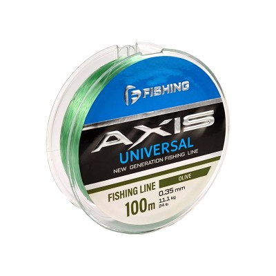 F-FISHING Леска Axis Universal Line Olive 100м 0,35мм 11,1кг/24lb F-FISHING Леска Axis Universal Line Olive 100м 0,35мм 11,1кг/24lb