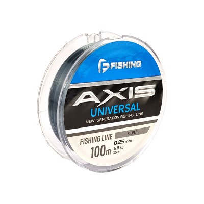 F-FISHING Леска Axis Universal Line Silver 100м 0,25мм 6,8кг/15lb F-FISHING Леска Axis Universal Line Silver 100м 0,25мм 6,8кг/15lb