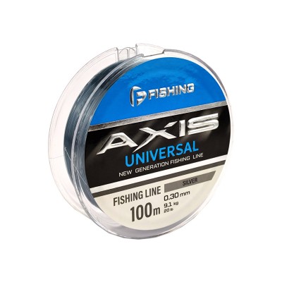 F-FISHING Леска Axis Universal Line Silver 100м 0,30мм 9,1кг/20lb F-FISHING Леска Axis Universal Line Silver 100м 0,30мм 9,1кг/20lb