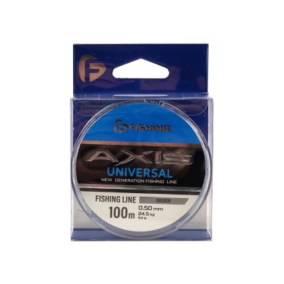 F-FISHING Леска Axis Universal Line Silver 100м 0,50мм 24,5кг/54lb F-FISHING Леска Axis Universal Line Silver 100м 0,50мм 24,5кг/54lb