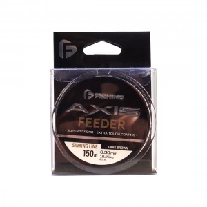 F-FISHING Леска Axis Feeder Line Dark Brown 150м 0,30мм 10,25кг 23lb