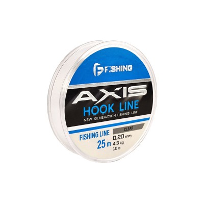 F-FISHING Леска Axis Hook Line Clear 25м 0,20мм 3,85кг 8lb F-FISHING Леска Axis Hook Line Clear 25м 0,20мм 3,85кг 8lb