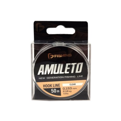 F-FISHING Леска Amuleto Clear 50м 0,153мм 2,19кг/4,8lb