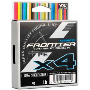 YGK Шнур плетеный Frontier X4 Assorted Single Color 100м #1.20 0.181мм