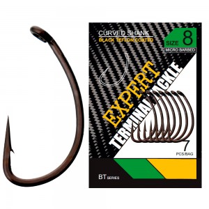 CARP PRO Крючок Black Teflon Curved Shank №8 7шт