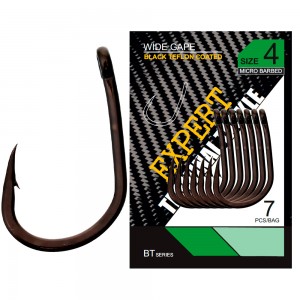 CARP PRO Крючок Black Teflon Wide Gape №4 7шт