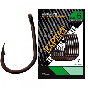 CARP PRO Крючок Black Teflon Wide Gape №6 7шт