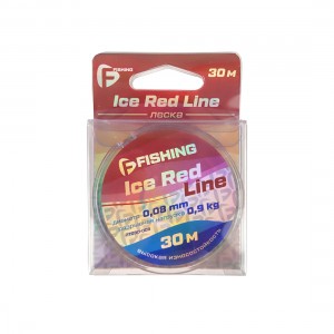 F-FISHING Леска Ice Red Line 30м 0,08мм