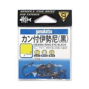 GAMAKATSU Крючок Iseama Ring Eye Black №11 с ушком 13шт