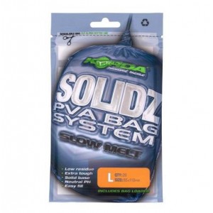 KORDA Пакет Solidz Slow Melt PVA Bags L 85х110мм