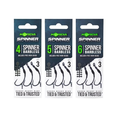 KORDA Крючок Spinner Hook Sections №6 без бородки 3шт