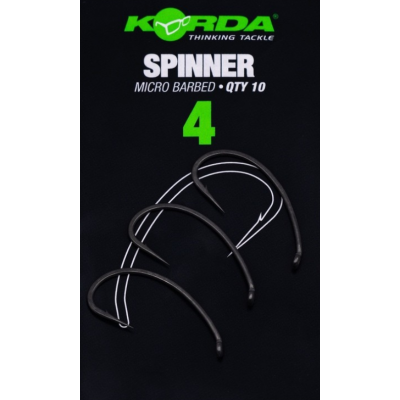 KORDA Крючок Spinner PTFE №4 с бородкой 10шт